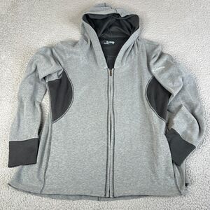 Columbia Sweatshirt Womens L Gray Full Zip Hooded Fleece Full Zip Lined Sweater